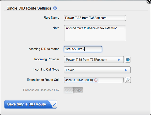 Create Incoming Call Rule